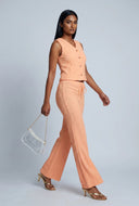 Textured Drawstring Pants