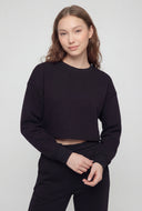 Crop Pullover Crewneck Sweatshirt