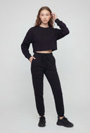 Crop Pullover Crewneck Sweatshirt