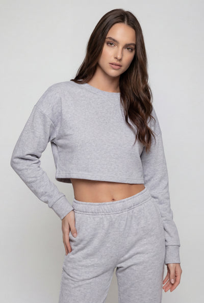 Crop Pullover Crewneck Sweatshirt