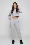 Crop Pullover Crewneck Sweatshirt