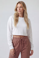 Crop Pullover Crewneck Sweatshirt