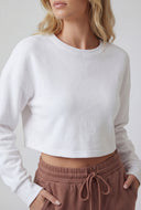Crop Pullover Crewneck Sweatshirt
