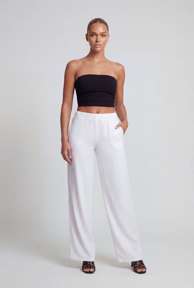 Pull On Wide Leg High Waist Pants