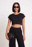 Cap Sleeve Crop Top