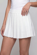 High Waist Knit Pleated Mini Skirt