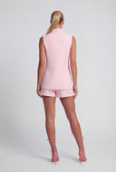 Itzel Crepe Collared Blazer Vest