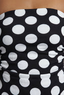 Margaret Polka Dot Ruched Tube Top