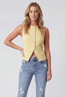 Alice Button-Front Blazer Vest