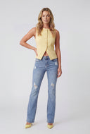 Alice Button-Front Blazer Vest