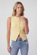 Alice Button-Front Blazer Vest