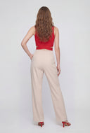 Laylani Pleated Wide-Leg Dress Pants