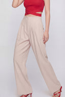 Laylani Pleated Wide-Leg Dress Pants