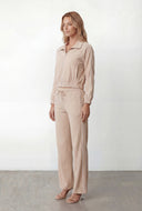 Kiana Crepe Knit Contrast Trim Crop Jacket