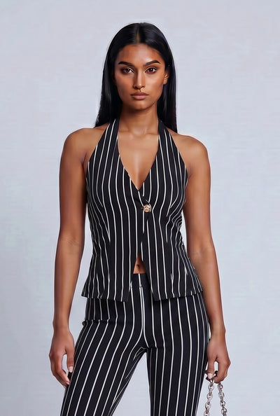 Chandler Striped Halter Vest