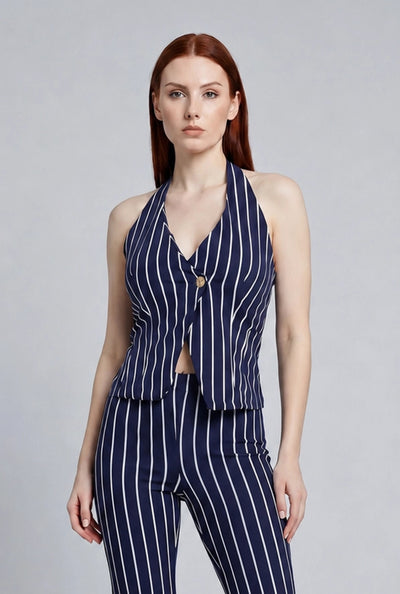Chandler Striped Halter Vest