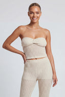 Micah Textured Keyhole Tube Top