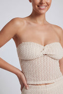 Micah Textured Keyhole Tube Top