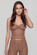 Micah Textured Keyhole Tube Top