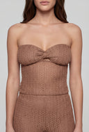 Micah Textured Keyhole Tube Top
