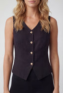 Addilyn Linen Blazer Vest