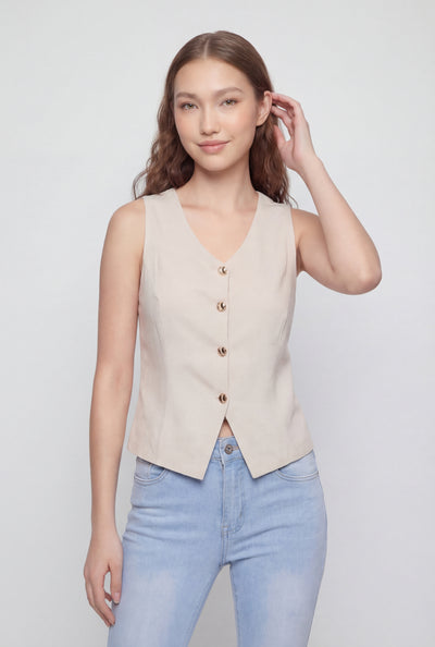 Addilyn Linen Blazer Vest