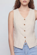 Addilyn Linen Blazer Vest
