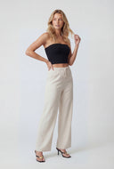 Adhara Linen Drawstring Wide-Leg Pants