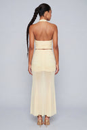 Danielle Ruched Double Layer Maxi Skirt