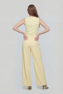 Pleated Crepe Wide-Leg Pants