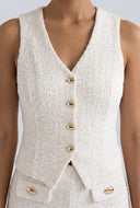 Ophelia Button Front Blazer Vest