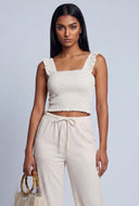 Joy Smocked Crop Top