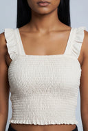 Joy Smocked Crop Top