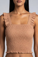 Joy Smocked Crop Top