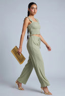 Joy Smocked Crop Top