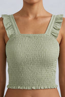 Joy Smocked Crop Top