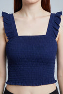 Joy Smocked Crop Top