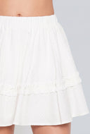 Seersucker Tiered Mini Skirt