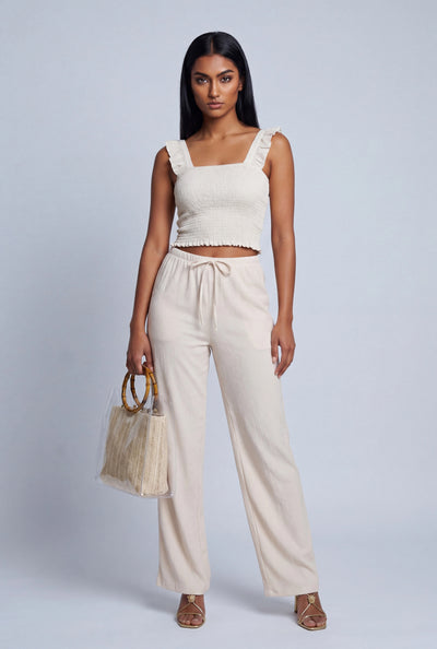 Joy Drawstring High Waist Pants