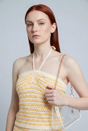 Amelie Chevron Crochet Halter Top