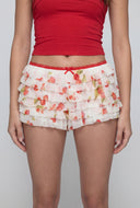 Briar Tiered Ruffle Patterned Shorts
