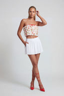 Tiered Ruffled Patterned Tube Top