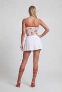 Tiered Ruffled Patterned Tube Top