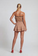 Tiered Ruffled Patterned Tube Top