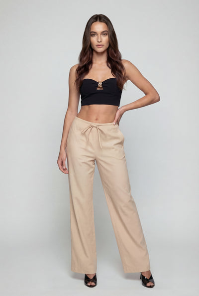 Arianna Straight-Leg Drawstring Pants