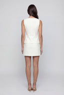 Square Neck Button Blazer Vest