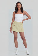 Romina Textured Button Mini Skort