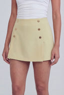 Romina Textured Button Mini Skort
