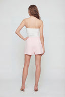 Romina Textured Button Mini Skort
