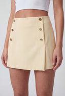Romina Textured Button Mini Skort